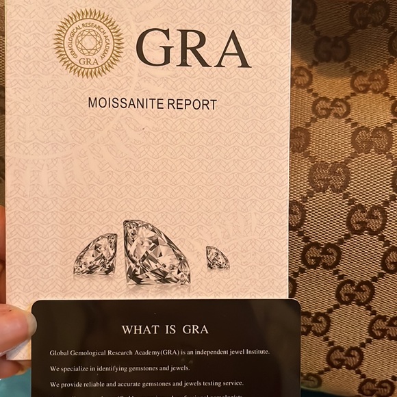 Mossainite diamond earring - Picture 3 of 3